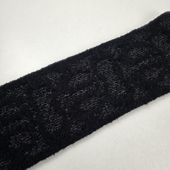 Coach Scarf Womens Black Gray Wool Blend Signature C Pattern Soft Winter Warm - Picture 7 of 9